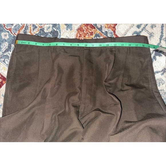 NWT J. Ferrar Men's Brown Olive Pleated Dress Pants Trousers Sz 38x34 - Picture 8 of 10